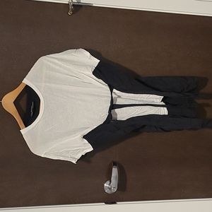 All Saints Ilia Top in Black and White Size 6. t